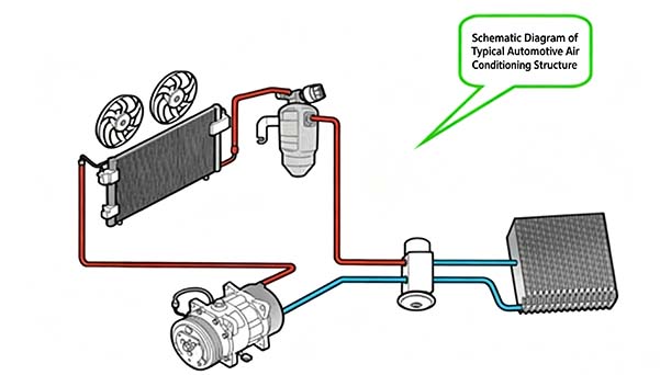 Auto air conditioning pipework