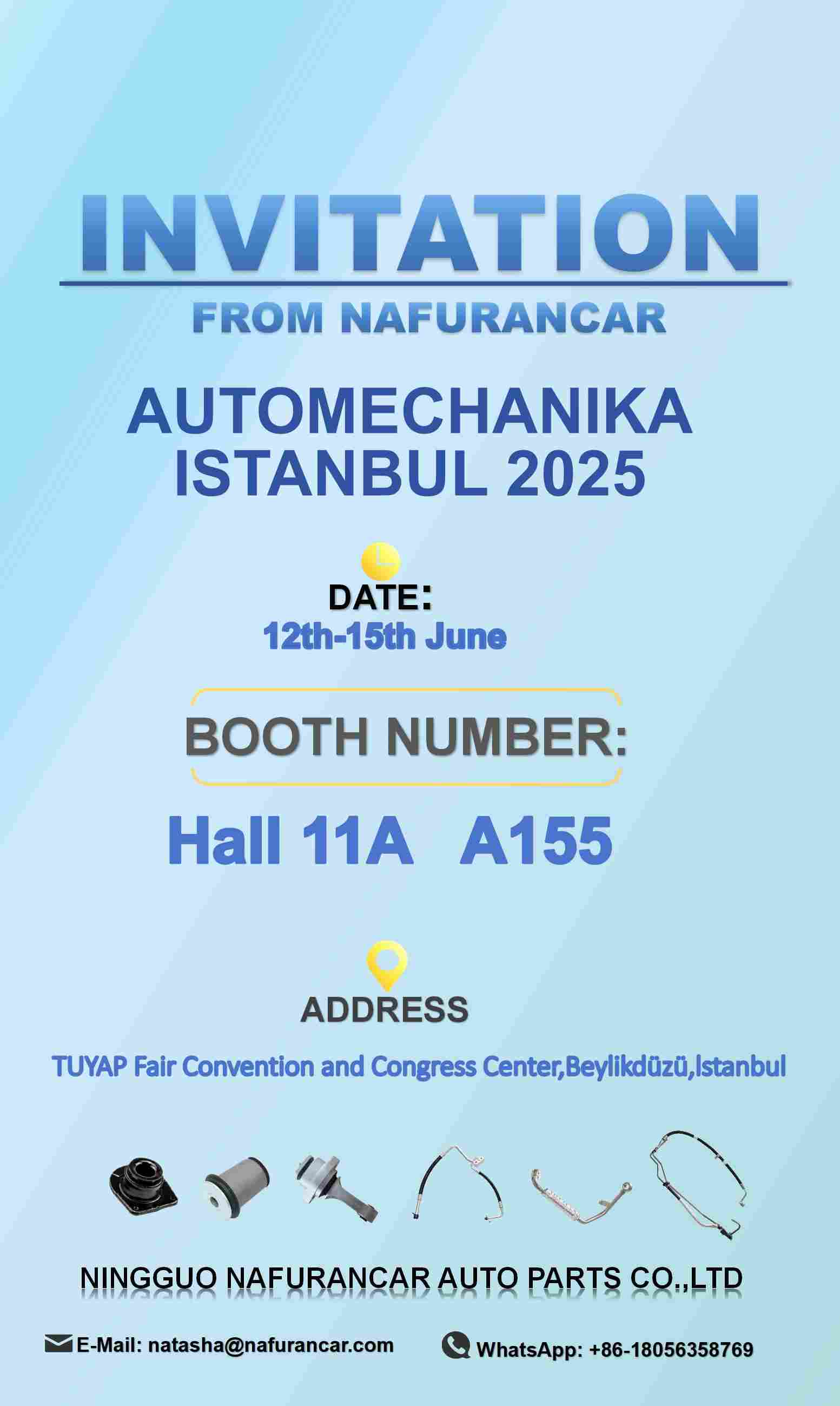AUTOMECHANIKA ISTANBUL 2025 exhibition Invitation